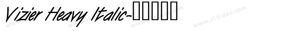 Vizier Heavy Italic字体转换